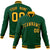 Custom Midnight-Green Yellow-Black Bomber Full-Snap Varsity Letterman Jacket