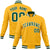 Custom Yellow- Kelly-Green White Bomber Full-Snap Varsity Letterman Jacket