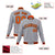 Custom Gray- Orange-Black Bomber Full-Snap Varsity Letterman Jacket