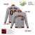 Custom Gray- Black-Orange Bomber Full-Snap Varsity Letterman Jacket