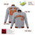 Custom Gray- Orange-Black Bomber Full-Snap Varsity Letterman Jacket