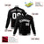 Custom Black Gray White Bomber Full-Snap Varsity Letterman Jacket