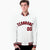 Custom White Red Black Bomber Full-Snap Varsity Letterman Jacket