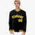 Custom Black Yellow White Bomber Full-Snap Varsity Letterman Jacket