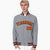 Custom Gray Orange Black Bomber Full-Snap Varsity Letterman Jacket