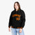 Custom Black Orange Bomber Full-Snap Varsity Letterman Jacket