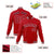 Custom Royal Red Burgundy-White Bomber Full-Snap Varsity Letterman Jacket