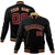 Custom Black Burgundy Old-Gold Bomber Full-Snap Varsity Letterman Jacket