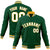 Custom Kelly-Green White-Gold Bomber Full-Snap Varsity Letterman Jacket