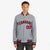 Custom Gray Red-Navy Bomber Full-Snap Varsity Letterman Jacket