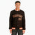 Custom Olive White Orange Bomber Full-Snap Varsity Letterman Jacket