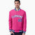 Custom Pink White Navy Bomber Full-Snap Varsity Letterman Jacket