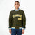 Custom Olive Gold White Bomber Full-Snap Varsity Letterman Jacket