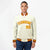 Custom Cream Yellow Red Bomber Full-Snap Varsity Letterman Jacket