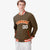 Custom Brown Orange White Bomber Full-Snap Varsity Letterman Jacket