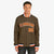 Custom Brown Orange White Black Bomber Full-Snap Varsity Letterman Jacket