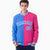 Custom Light-Blue Pink Bomber Full-Snap Varsity Letterman Split Fashion Jacket