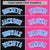 Custom Black Light-Blue Pink Bomber Full-Snap Varsity Letterman Split Fashion Jacket