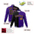 Custom Black Yellow Purple Bomber Full-Snap Varsity Letterman Split Fashion Jacket