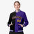 Custom Black Yellow Purple Bomber Full-Snap Varsity Letterman Split Fashion Jacket