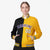 Custom Black Purple Yellow Bomber Full-Snap Varsity Letterman Split Fashion Jacket