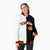 Custom White Black Orange Bomber Full-Snap Varsity Letterman Split Fashion Jacket