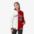 Custom White Red Purple Bomber Full-Snap Varsity Letterman Split Fashion Jacket