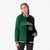 Custom Kelly-Green Black-White Bomber Full-Snap Varsity Letterman Split Fashion Jacket