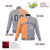 Custom Orange Gray White Bomber Full-Snap Varsity Letterman Split Fashion Jacket