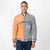 Custom Orange Gray White Bomber Full-Snap Varsity Letterman Split Fashion Jacket