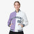 Custom Light-Purple White Bomber Full-Snap Varsity Letterman Split Fashion Jacket