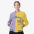 Custom Light-Purple Yellow Bomber Full-Snap Varsity Letterman Split Fashion Jacket