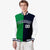 Custom Kelly Green Navy-White Bomber Full-Snap Varsity Letterman Split Fashion Jacket