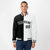 Custom Black Gray White Bomber Full-Snap Varsity Letterman Split Fashion Jacket