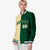 Custom Cream White Kelly-Green Bomber Full-Snap Varsity Letterman Split Fashion Jacket