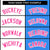 Custom White Sky-Blue Pink Bomber Full-Snap Varsity Letterman Split Fashion Jacket