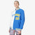 Custom White Sky-Blue Gold Bomber Full-Snap Varsity Letterman Split Fashion Jacket