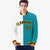 Custom White Aqua Black-Gold Bomber Full-Snap Varsity Letterman Split Fashion Jacket