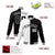 Custom White Black Gray Bomber Full-Snap Varsity Letterman Split Fashion Jacket