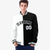 Custom White Black Gray Bomber Full-Snap Varsity Letterman Split Fashion Jacket