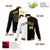 Custom White Black Gold Bomber Full-Snap Varsity Letterman Split Fashion Jacket