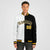 Custom White Black Gold Bomber Full-Snap Varsity Letterman Split Fashion Jacket