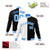 Custom White Black Light-Blue Bomber Full-Snap Varsity Letterman Split Fashion Jacket