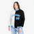 Custom White Black Light-Blue Bomber Full-Snap Varsity Letterman Split Fashion Jacket