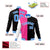 Custom Pink Black Light-Blue Bomber Full-Snap Varsity Letterman Split Fashion Jacket