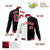 Custom White Black Red Bomber Full-Snap Varsity Letterman Split Fashion Jacket