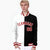 Custom White Black Red Bomber Full-Snap Varsity Letterman Split Fashion Jacket