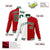 Custom White Red Kelly-Green Bomber Full-Snap Varsity Letterman Split Fashion Jacket