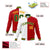 Custom White Red Kelly-Green Gold Bomber Full-Snap Varsity Letterman Split Fashion Jacket