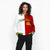 Custom White Red Kelly-Green Gold Bomber Full-Snap Varsity Letterman Split Fashion Jacket